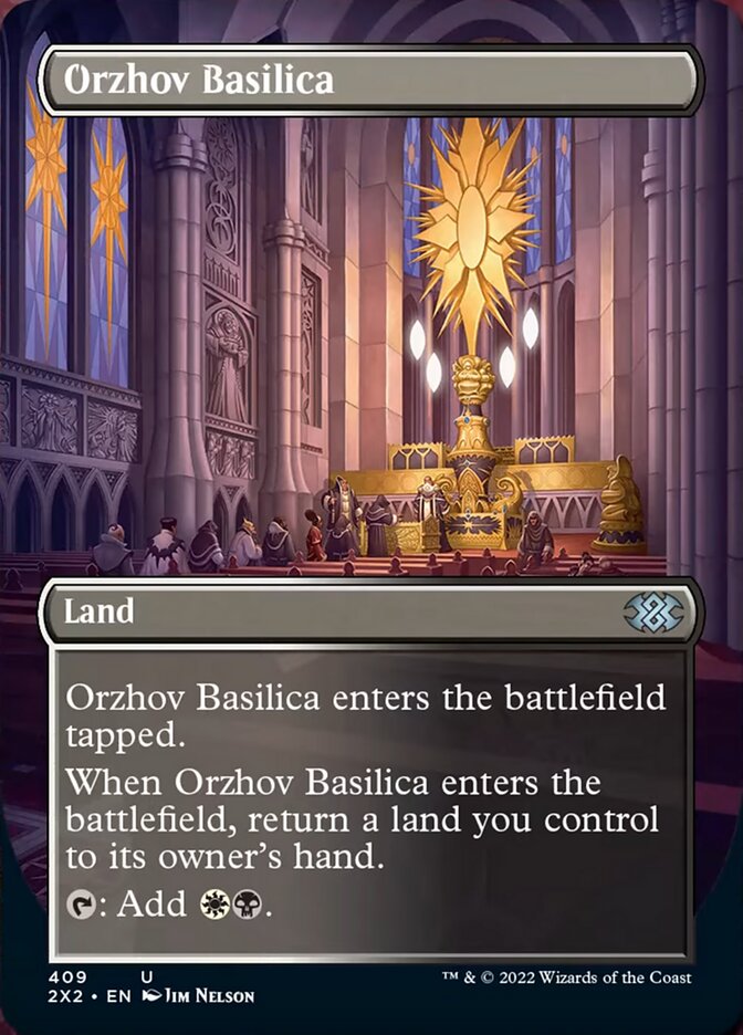 Orzhov Basilica (Borderless Alternate Art) [Double Masters 2022] | Yard's Games Ltd