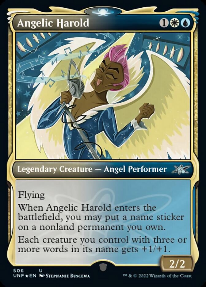 Angelic Harold (Showcase) (Galaxy Foil) [Unfinity] | Yard's Games Ltd