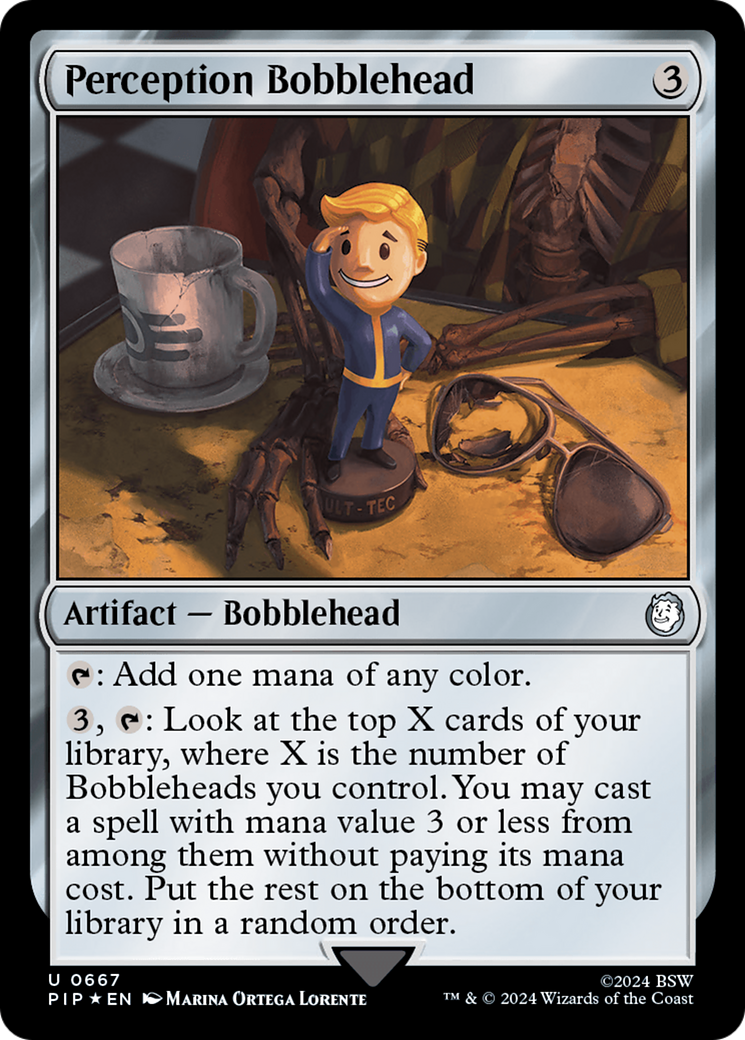 Perception Bobblehead (Surge Foil) [Fallout] | Yard's Games Ltd