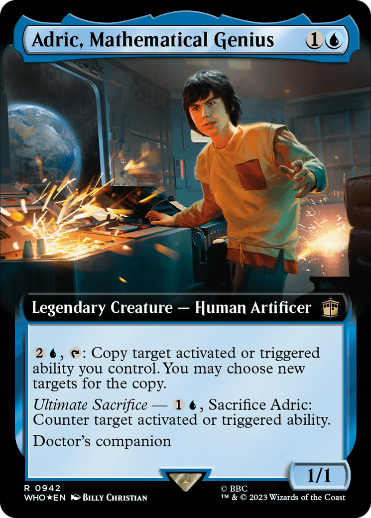 Adric, Mathematical Genius (Extended Art) (Surge Foil) [Doctor Who] | Yard's Games Ltd