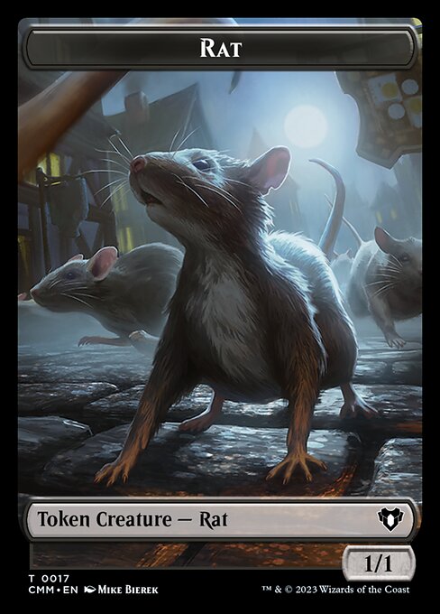 City's Blessing // Rat Double-Sided Token [Commander Masters Tokens] | Yard's Games Ltd