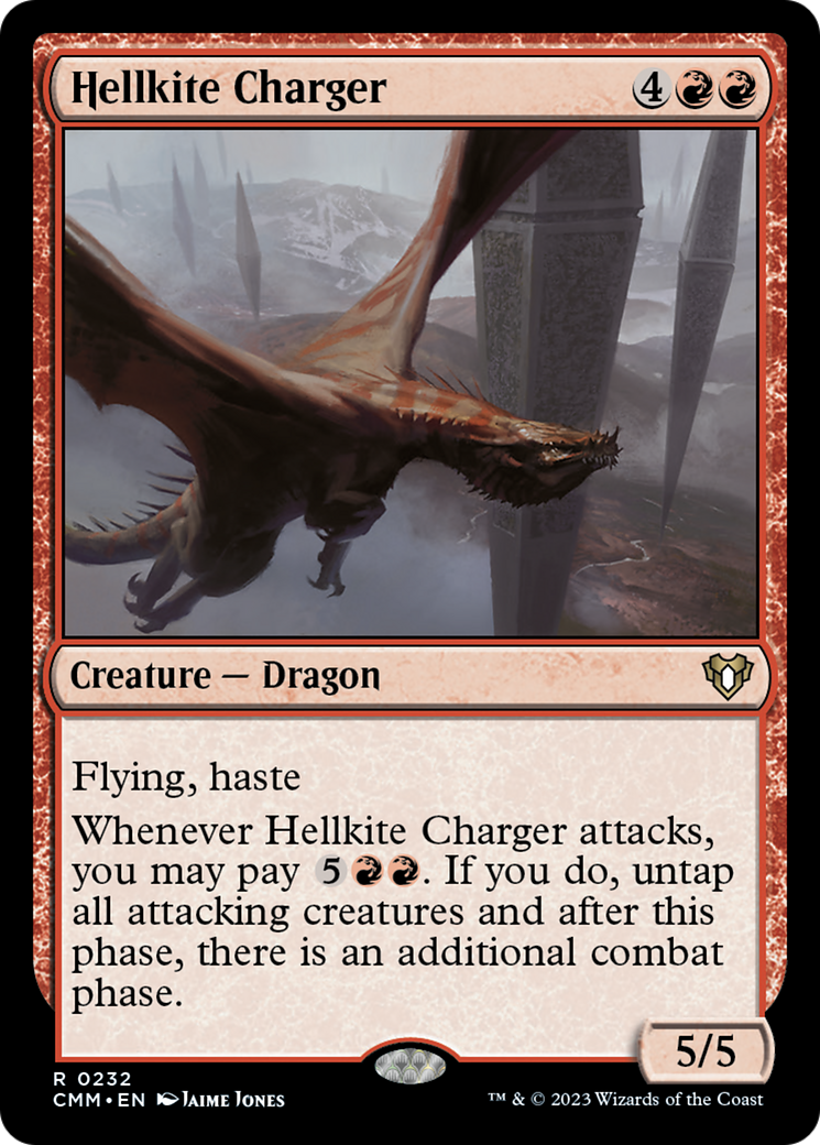 Hellkite Charger (Foil Etched) [Commander Masters] | Yard's Games Ltd