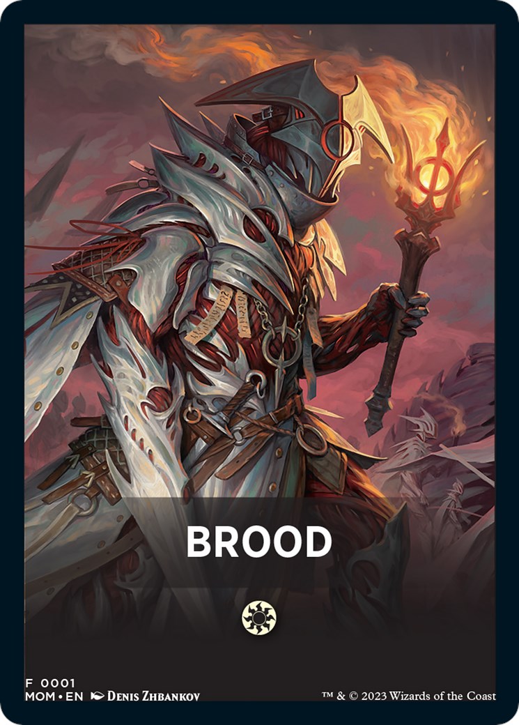 Brood Theme Card [March of the Machine Tokens] | Yard's Games Ltd