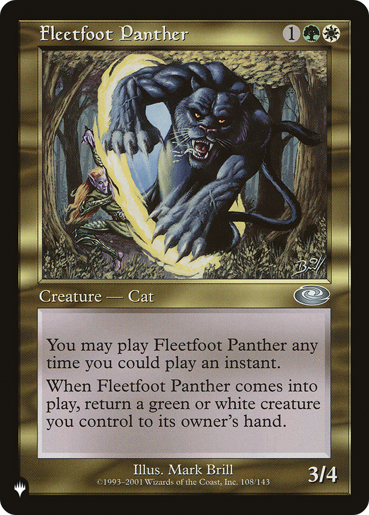 Fleetfoot Panther [The List] | Yard's Games Ltd