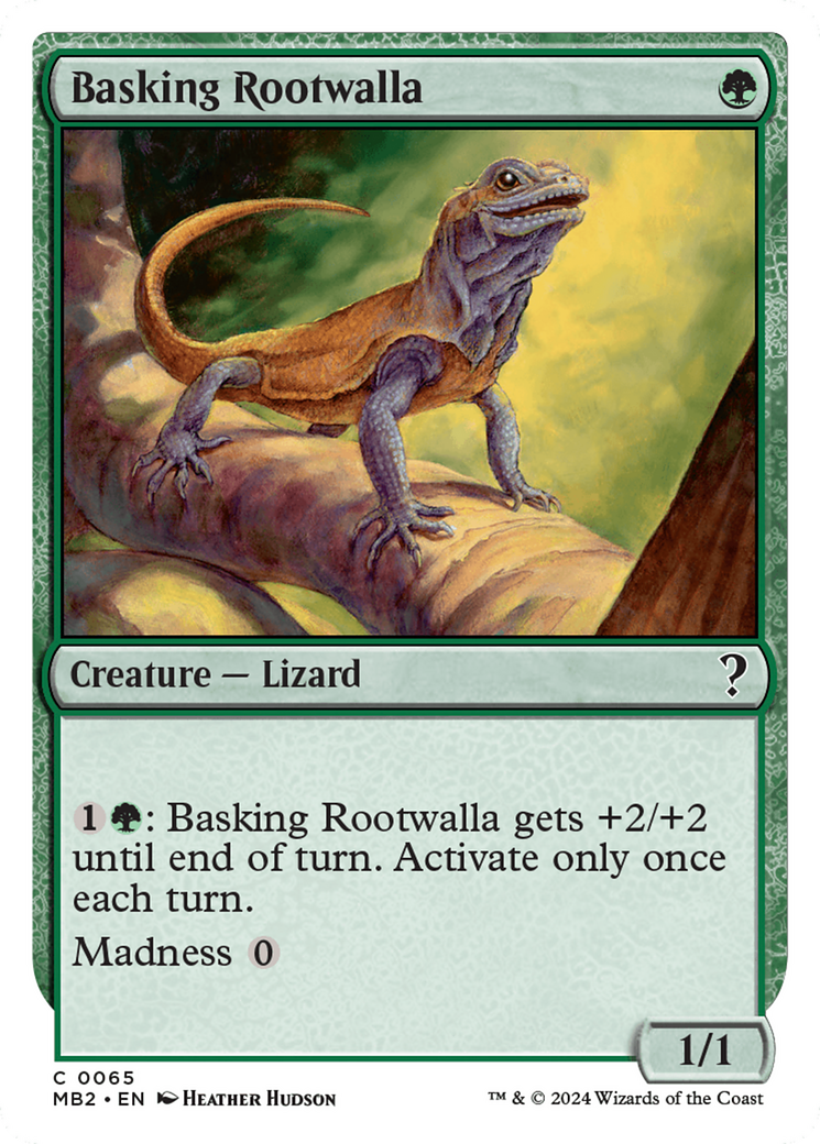 Basking Rootwalla (White Border) [Mystery Booster 2] | Yard's Games Ltd