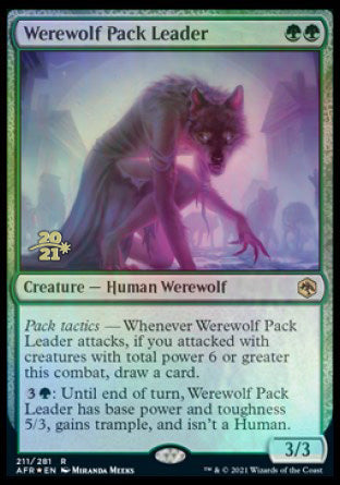 Werewolf Pack Leader [Dungeons & Dragons: Adventures in the Forgotten Realms Prerelease Promos] | Yard's Games Ltd