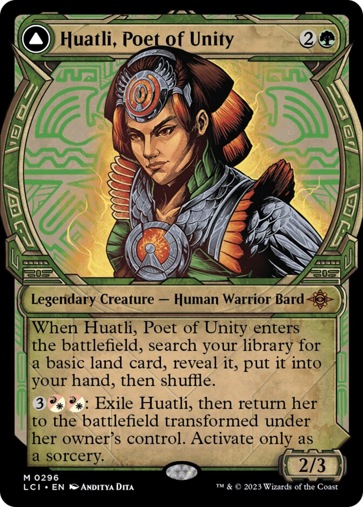 Huatli, Poet of Unity // Roar of the Fifth People (Showcase) [The Lost Caverns of Ixalan] | Yard's Games Ltd