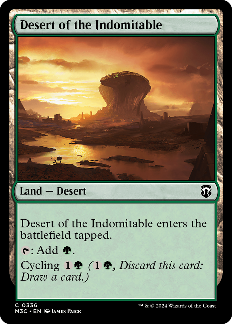 Desert of the Indomitable (Ripple Foil) [Modern Horizons 3 Commander] | Yard's Games Ltd