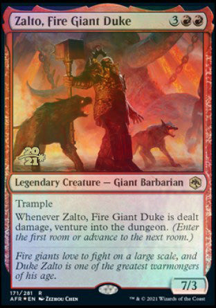 Zalto, Fire Giant Duke [Dungeons & Dragons: Adventures in the Forgotten Realms Prerelease Promos] | Yard's Games Ltd