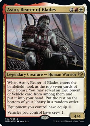 Astor, Bearer of Blades (Promo Pack) [Dominaria United Promos] | Yard's Games Ltd