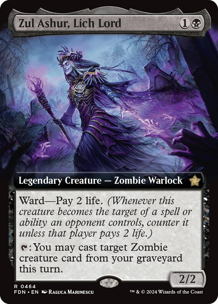 Zul Ashur, Lich Lord (Extended Art) [Foundations] | Yard's Games Ltd