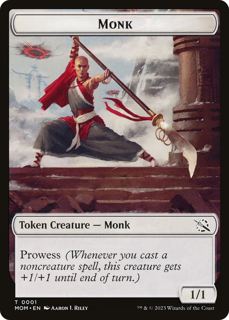 Monk // Phyrexian Saproling Double-Sided Token [March of the Machine Tokens] | Yard's Games Ltd