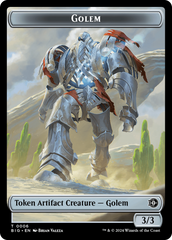 Mercenary // Golem Double-Sided Token [Outlaws of Thunder Junction Tokens] | Yard's Games Ltd