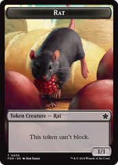 Elf Warrior // Rat (0030) Double-Sided Token [Foundations Tokens] | Yard's Games Ltd