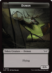 Demon // Manifest Double-Sided Token [Duskmourn: House of Horror Tokens] | Yard's Games Ltd