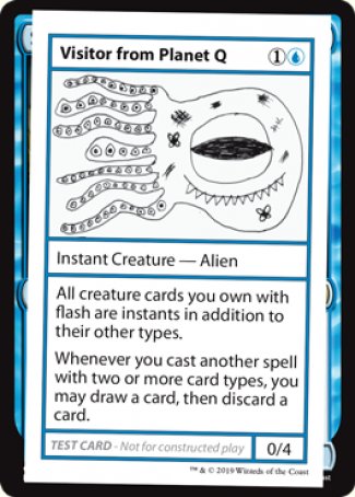 Visitor from Planet Q (2021 Edition) [Mystery Booster Playtest Cards] | Yard's Games Ltd