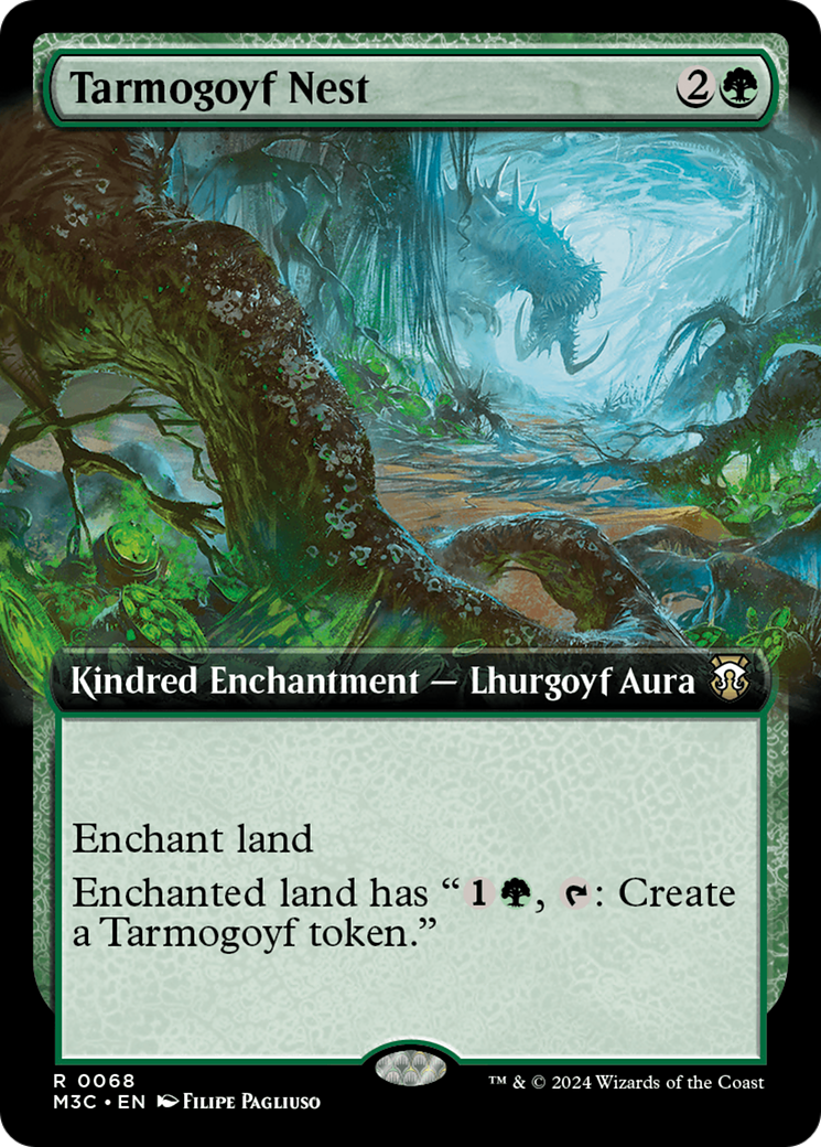 Tarmogoyf Nest (Extended Art) (Ripple Foil) [Modern Horizons 3 Commander] | Yard's Games Ltd