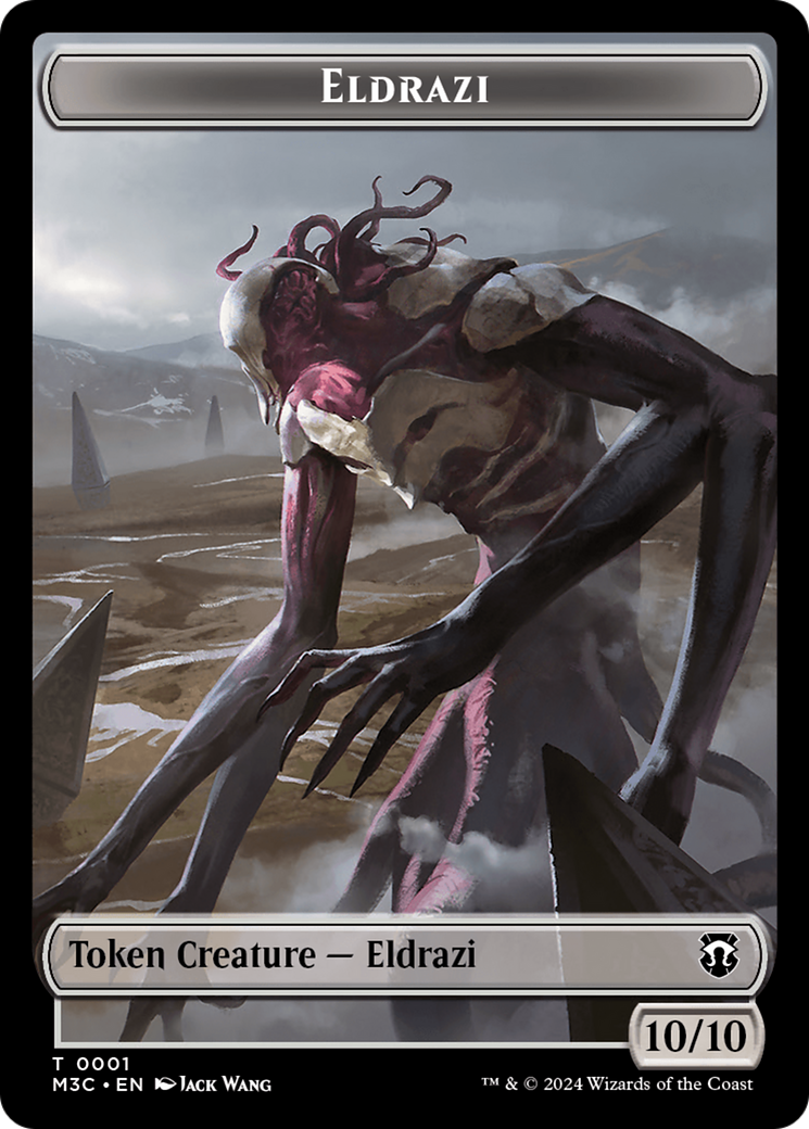 Spirit (Ripple Foil) // Eldrazi Double-Sided Token [Modern Horizons 3 Commander Tokens] | Yard's Games Ltd