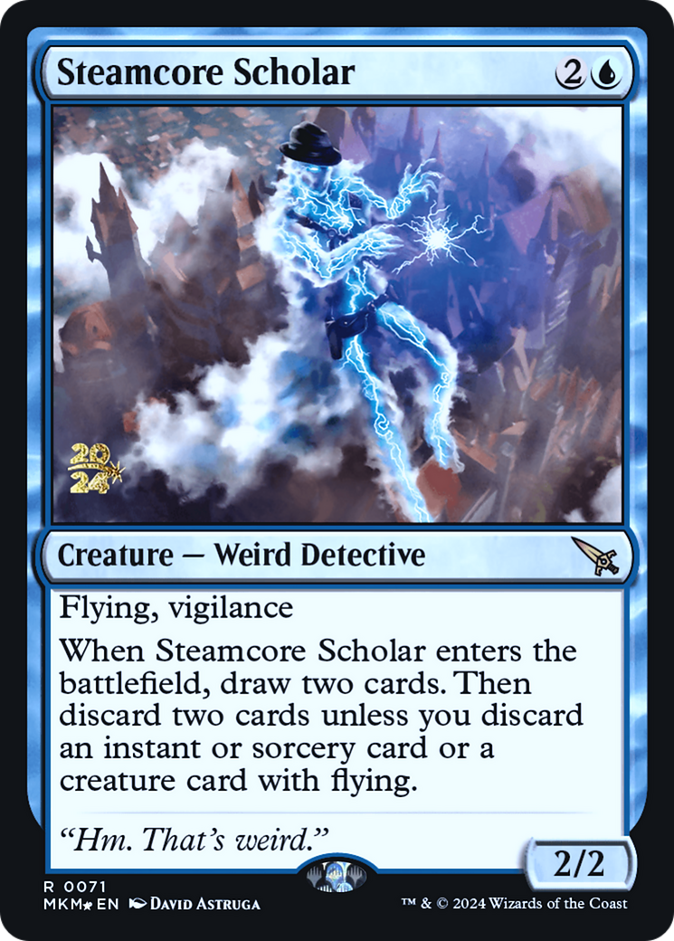 Steamcore Scholar [Murders at Karlov Manor Prerelease Promos] | Yard's Games Ltd