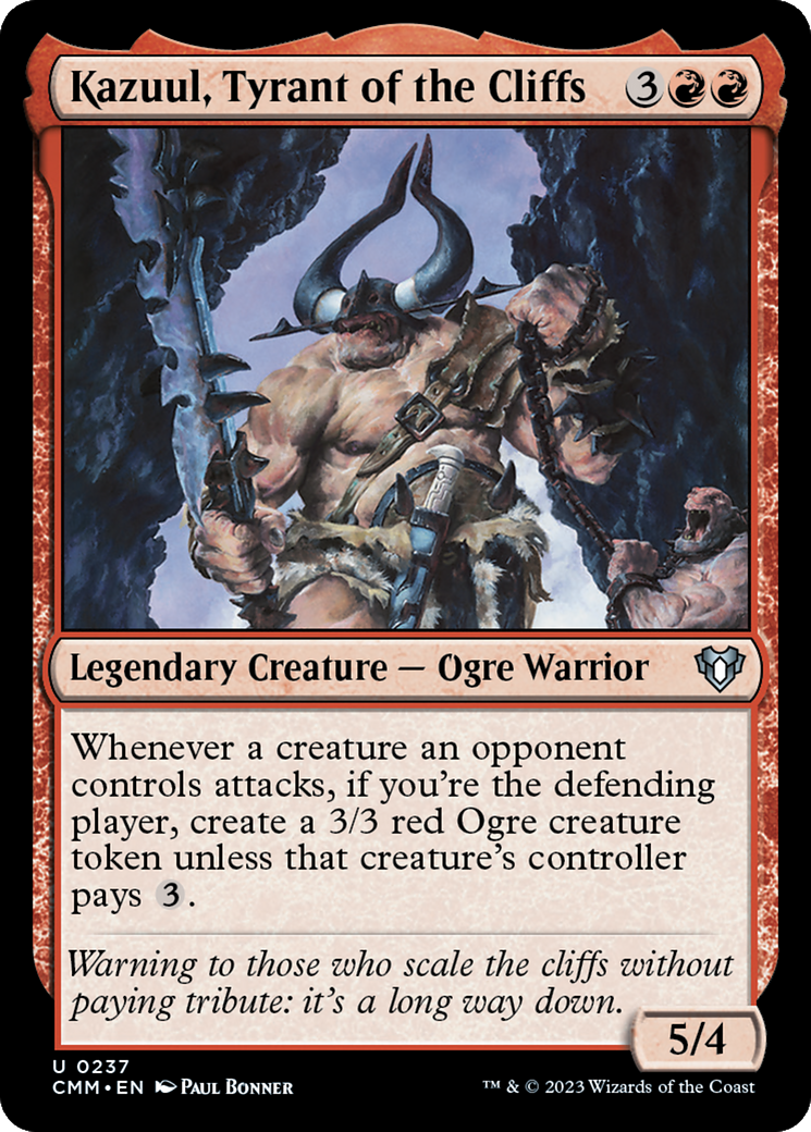 Kazuul, Tyrant of the Cliffs [Commander Masters] | Yard's Games Ltd