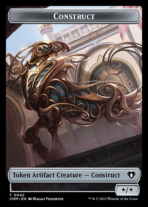 Treasure // Construct (0042) Double-Sided Token [Commander Masters Tokens] | Yard's Games Ltd