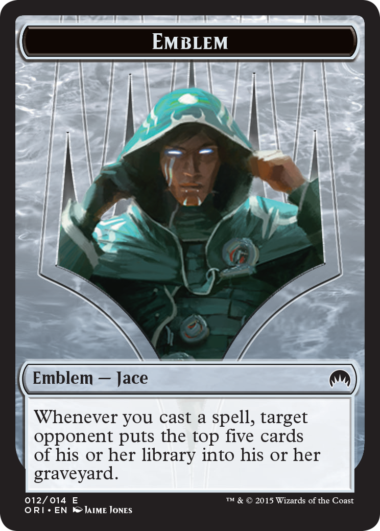 Pest // Jace, Telepath Unbound Emblem Double-Sided Token [Secret Lair: From Cute to Brute Tokens] | Yard's Games Ltd