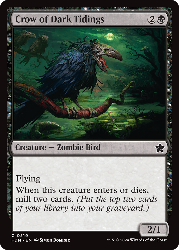 Crow of Dark Tidings [Foundations] | Yard's Games Ltd