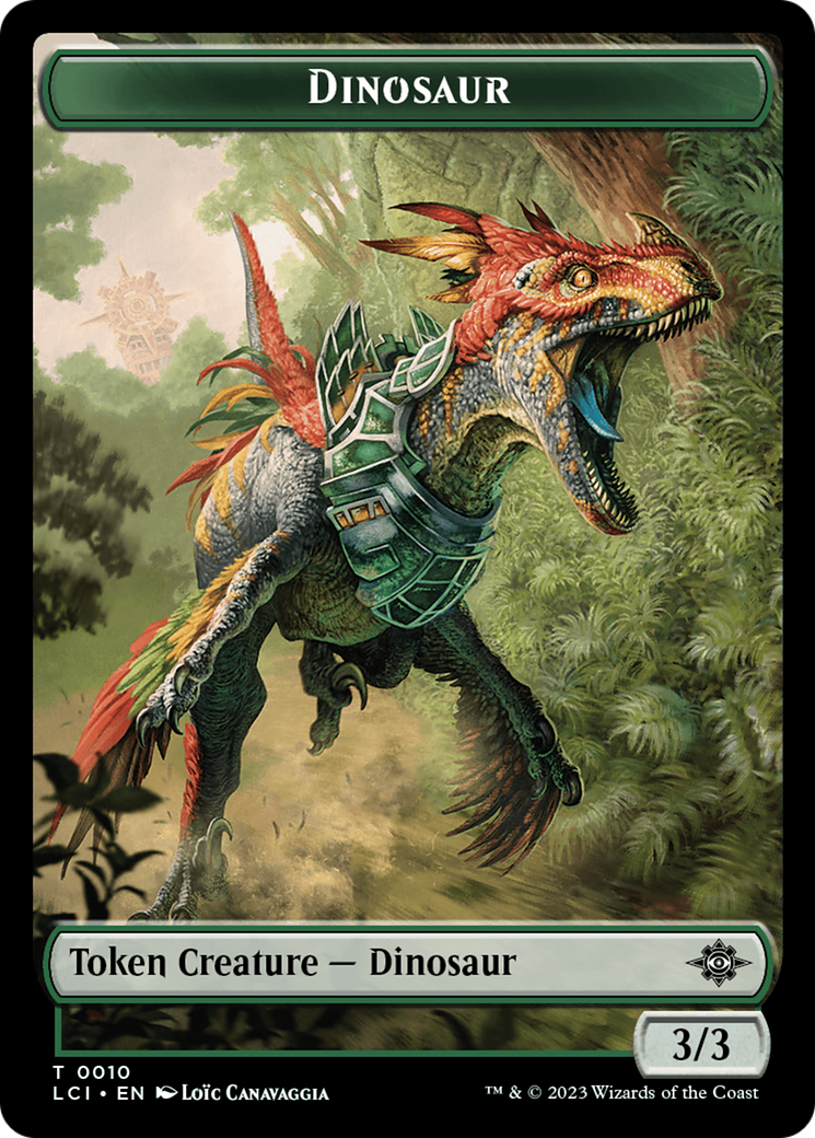 Map // Dinosaur (0010) Double-Sided Token [The Lost Caverns of Ixalan Tokens] | Yard's Games Ltd