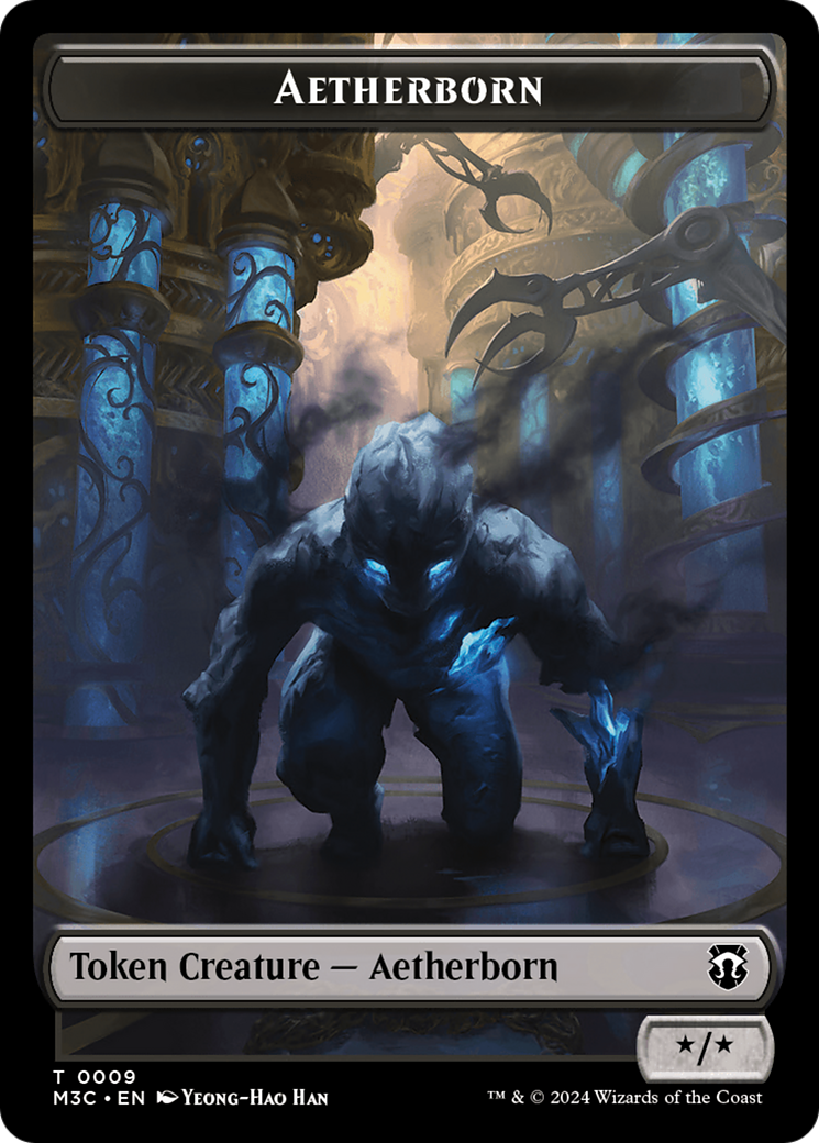 Aetherborn // Thopter Double-Sided Token [Modern Horizons 3 Commander Tokens] | Yard's Games Ltd