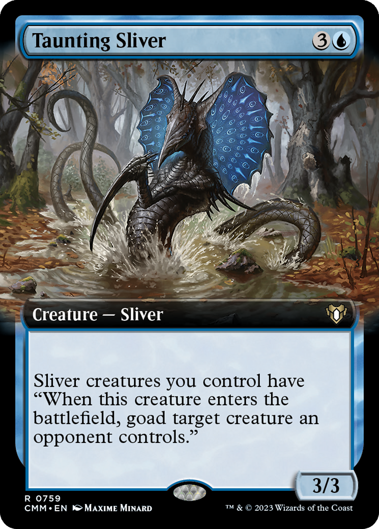 Taunting Sliver (Extended Art) [Commander Masters] | Yard's Games Ltd