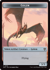 Golem (0013) // Nalaar Aetherjet Double-Sided Token [Aetherdrift Tokens] | Yard's Games Ltd