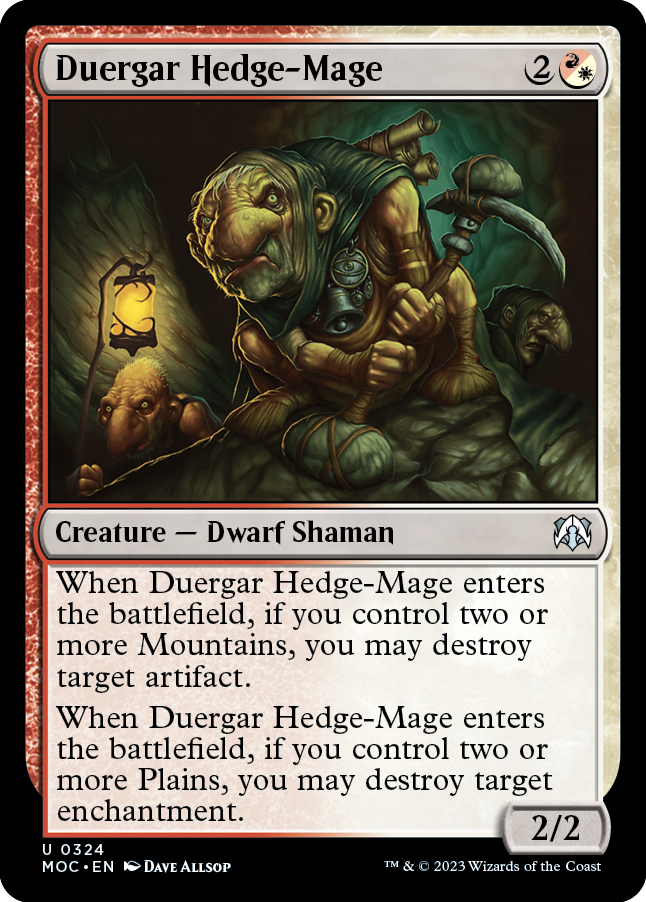 Duergar Hedge-Mage [March of the Machine Commander] | Yard's Games Ltd