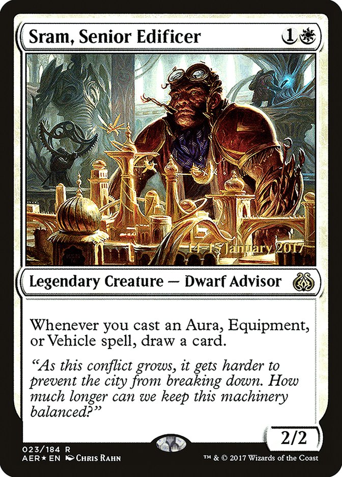 Sram, Senior Edificer [Aether Revolt Prerelease Promos] | Yard's Games Ltd