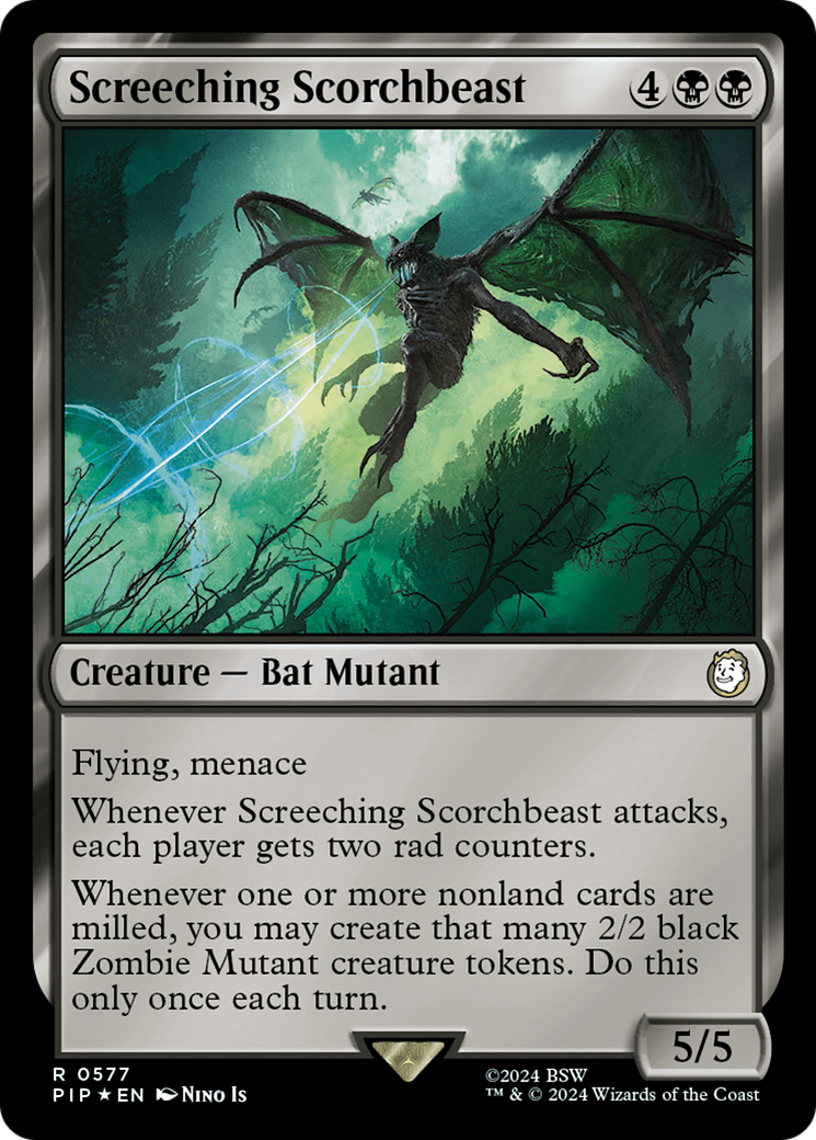 Screeching Scorchbeast (Surge Foil) [Fallout] | Yard's Games Ltd