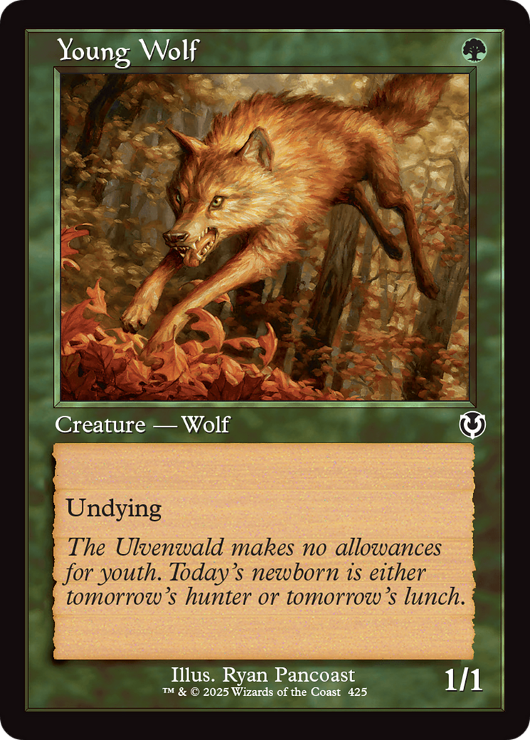 Young Wolf (Retro Frame) [Innistrad Remastered] | Yard's Games Ltd