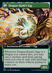 The Dragon-Kami Reborn // Dragon-Kami's Egg (Extended Art) [Kamigawa: Neon Dynasty] | Yard's Games Ltd