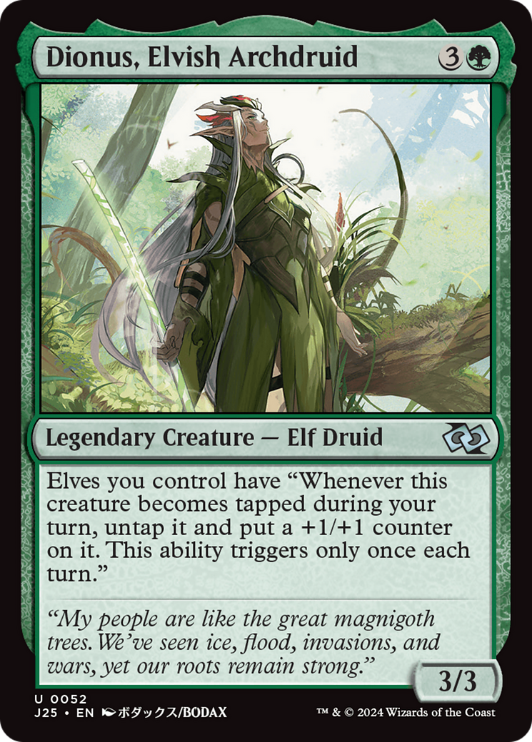 Dionus, Elvish Archdruid (Anime) [Foundations Jumpstart] | Yard's Games Ltd