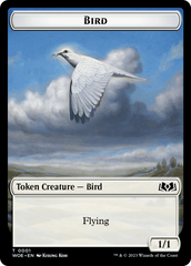 Bird // Food (0010) Double-Sided Token [Wilds of Eldraine Tokens] | Yard's Games Ltd