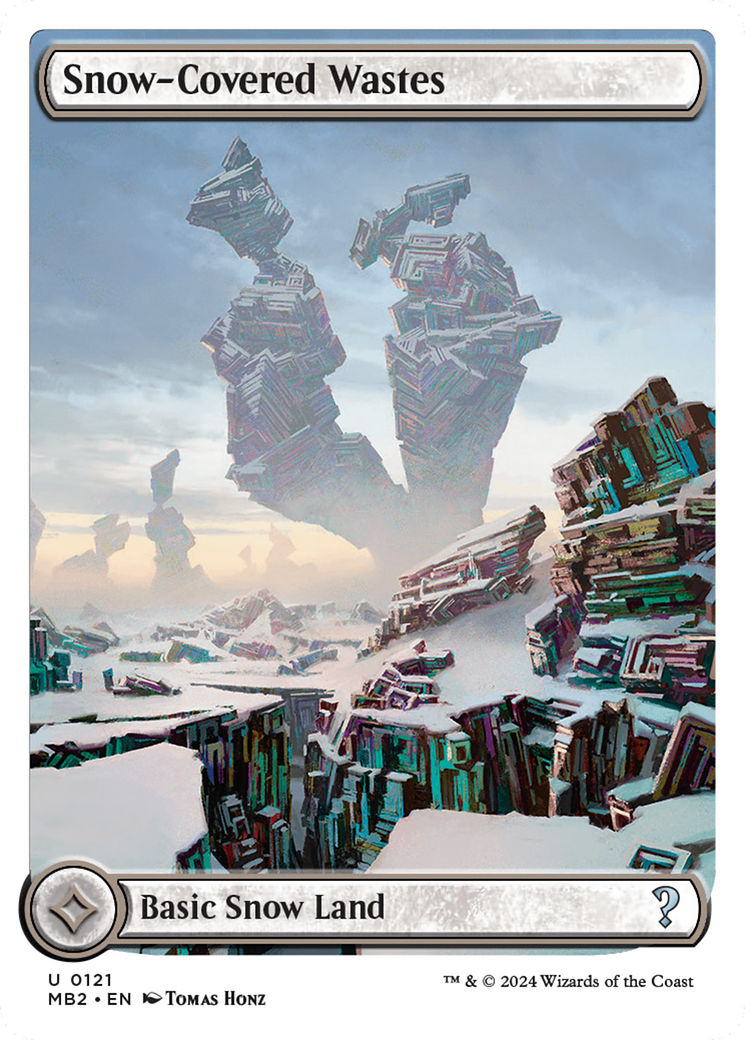 Snow-Covered Wastes (White Border) [Mystery Booster 2] | Yard's Games Ltd