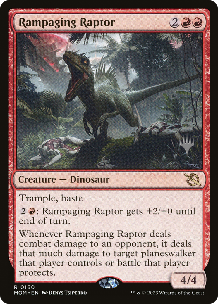 Rampaging Raptor (Promo Pack) [March of the Machine Promos] | Yard's Games Ltd