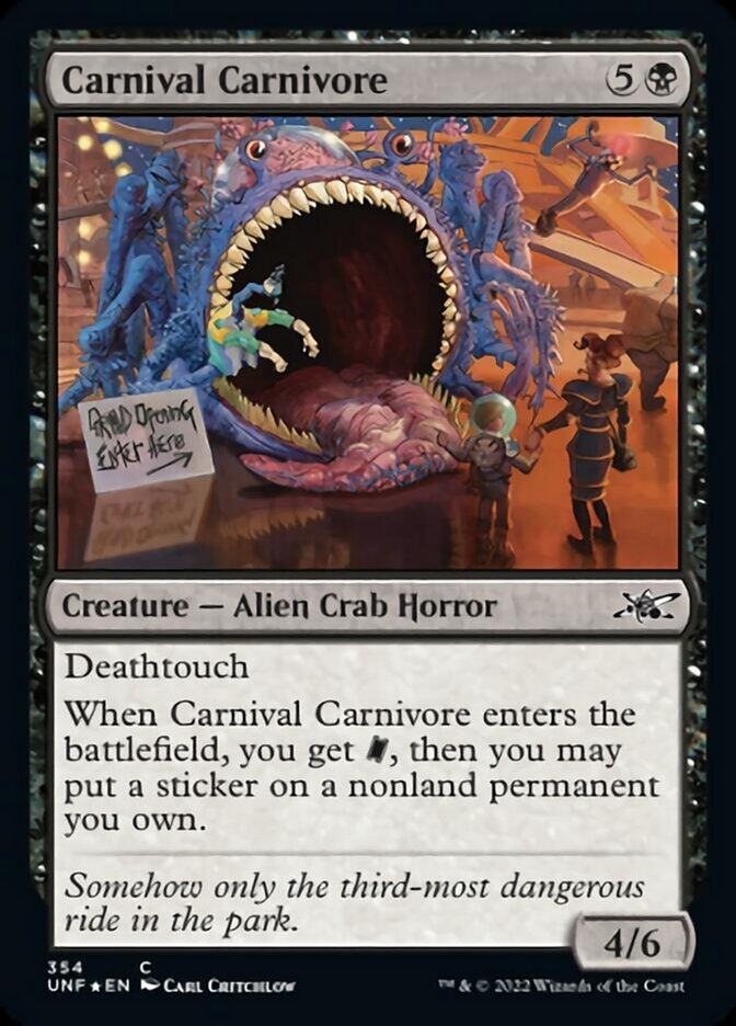 Carnival Carnivore (Galaxy Foil) [Unfinity] | Yard's Games Ltd