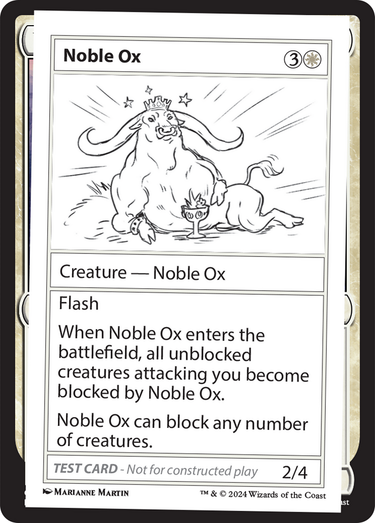 Noble Ox [Mystery Booster 2 Playtest Cards] | Yard's Games Ltd