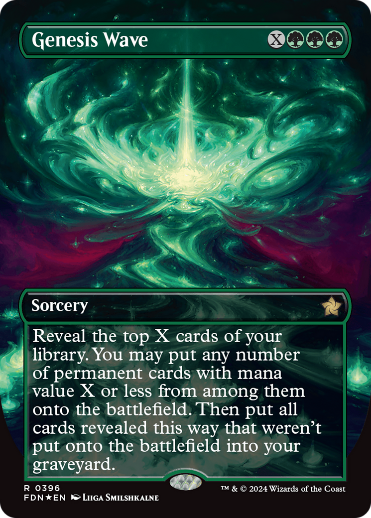 Genesis Wave (Borderless) (Mana Foil) [Foundations] | Yard's Games Ltd