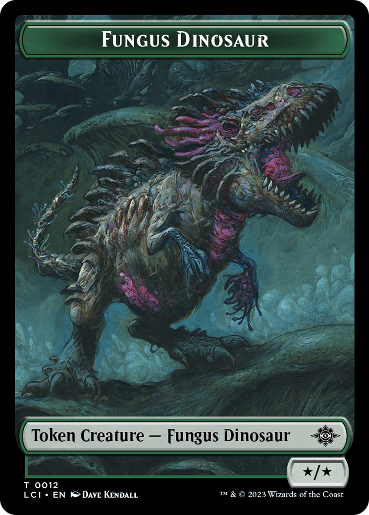 Fungus Dinosaur // Skeleton Pirate Double-Sided Token [The Lost Caverns of Ixalan Tokens] | Yard's Games Ltd