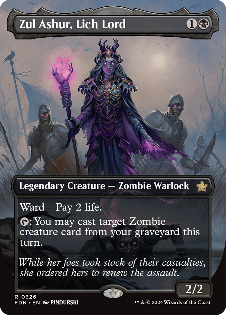 Zul Ashur, Lich Lord (Borderless) [Foundations] | Yard's Games Ltd