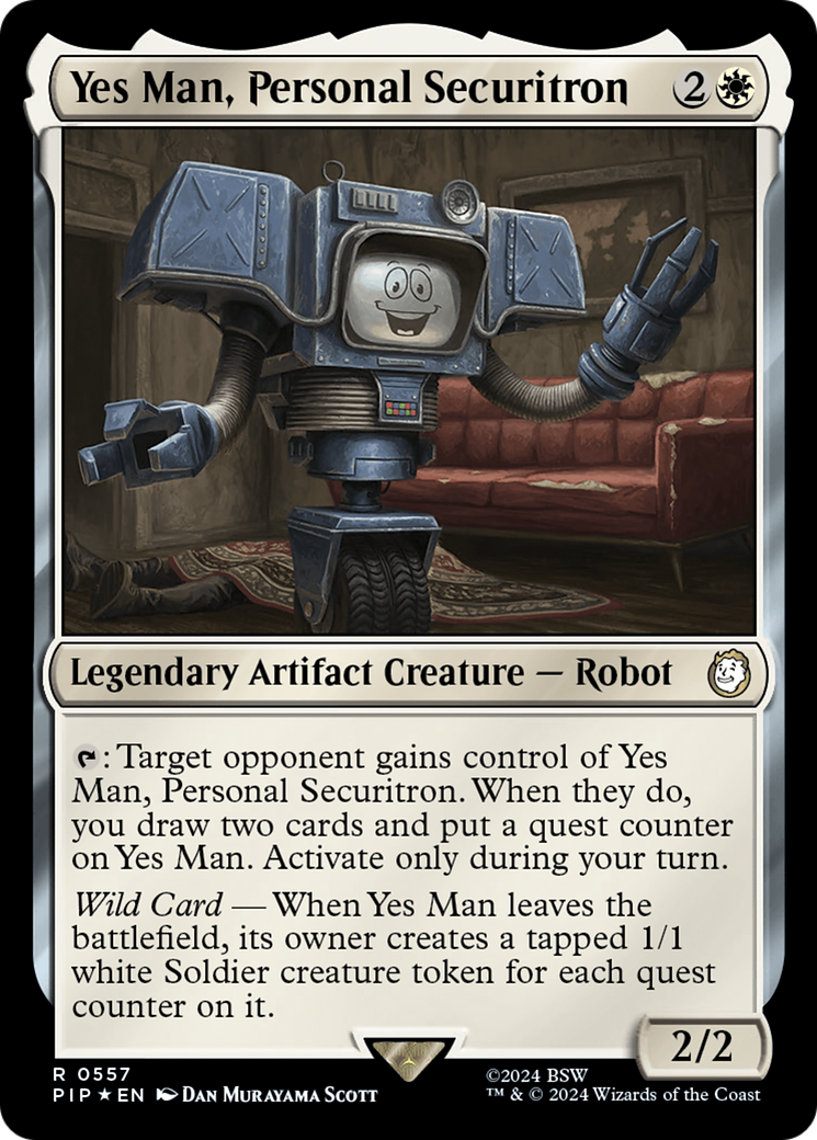 Yes Man, Personal Securitron (Surge Foil) [Fallout] | Yard's Games Ltd