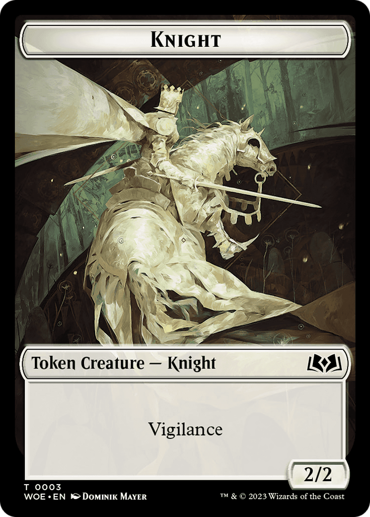 Knight // Food (0012) Double-Sided Token [Wilds of Eldraine Tokens] | Yard's Games Ltd