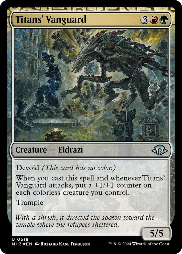 Titans' Vanguard (Ripple Foil) [Modern Horizons 3] | Yard's Games Ltd