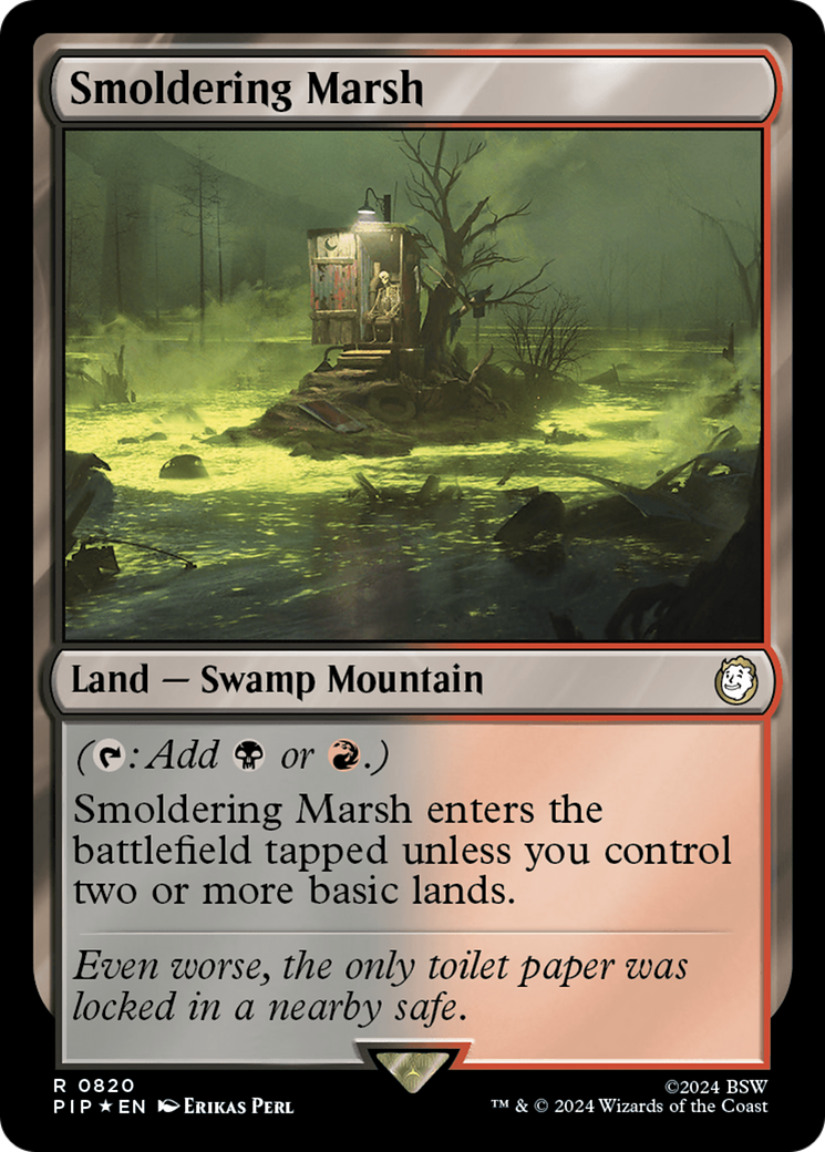 Smoldering Marsh (Surge Foil) [Fallout] | Yard's Games Ltd