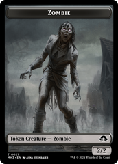 Plant (Ripple Foil) // Zombie Double-Sided Token [Modern Horizons 3 Tokens] | Yard's Games Ltd